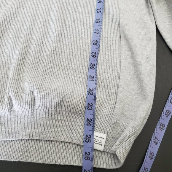 FRANK & Oak Light Grey Crew Neck Utility Sweater Size M - Picture 8 of 8